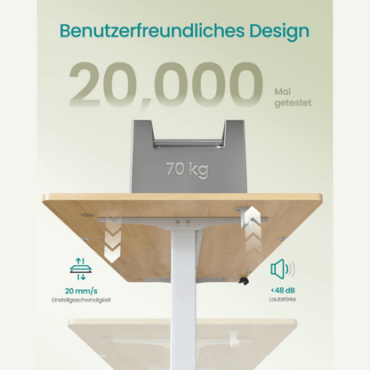 Elektrisch höhenverstellbarer Schreibtisch – Nilo – mit Memory & Kabelmanagement - nestful