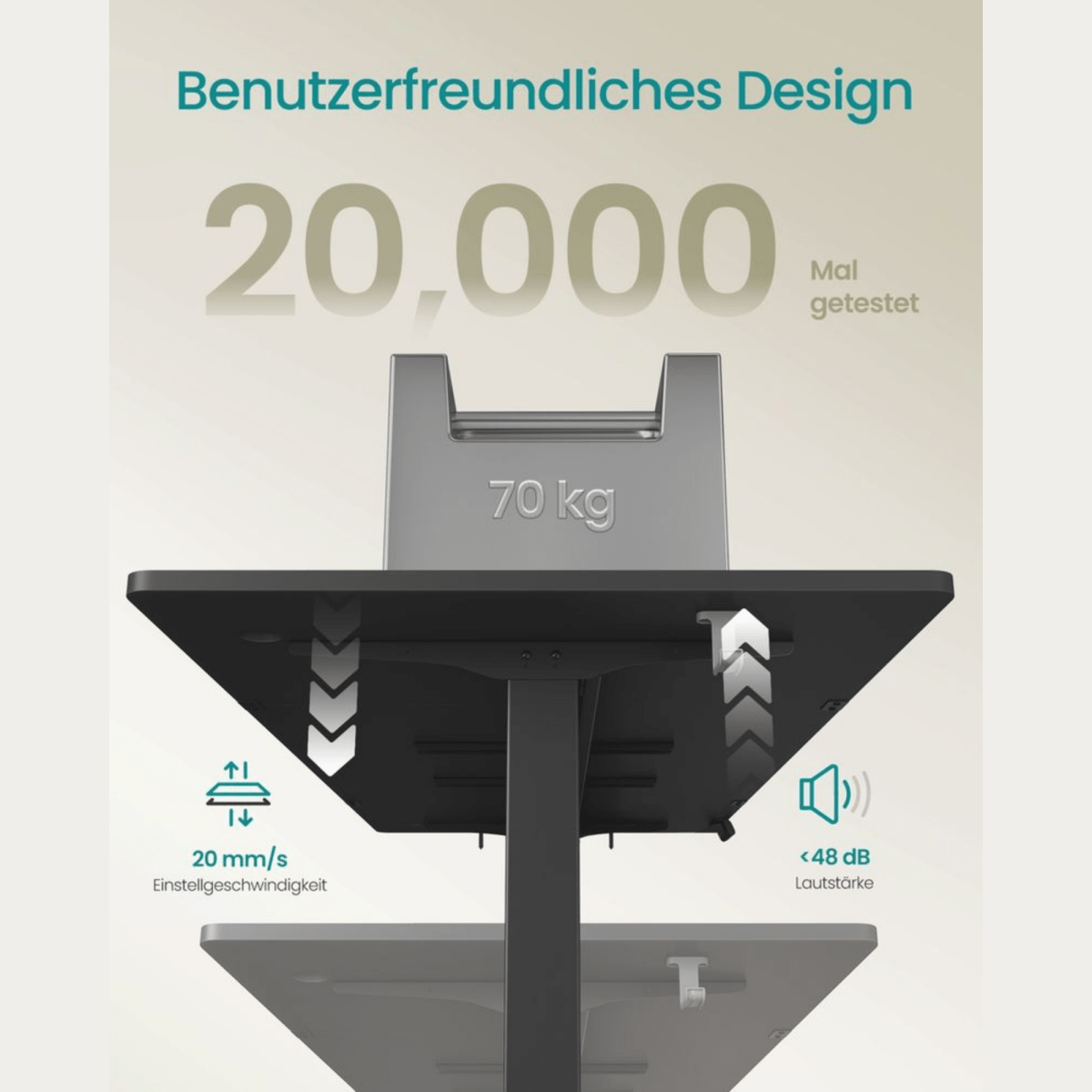 Elektrisch höhenverstellbarer Schreibtisch – Nilo – mit Memory & Kabelmanagement - nestful