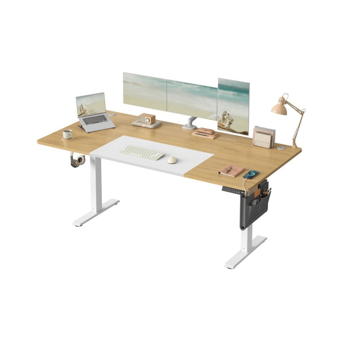 Elektrisch höhenverstellbarer Schreibtisch – Nilo – mit Memory & Kabelmanagement - nestful