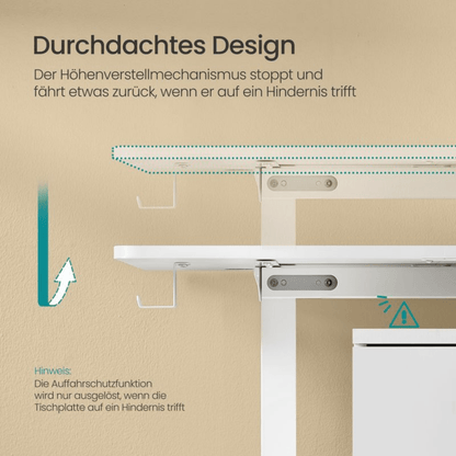 Elektrisch höhenverstellbarer Schreibtisch – Nilo – mit Memory & Kabelmanagement - nestful