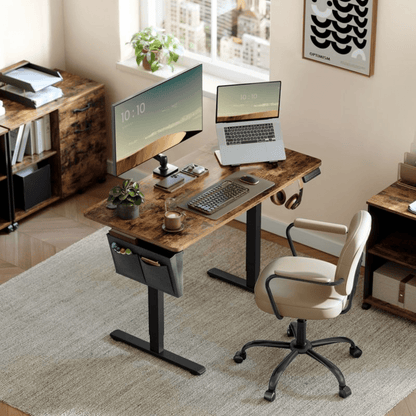 Elektrisch höhenverstellbarer Schreibtisch – Nilo – mit Memory & Kabelmanagement - nestful