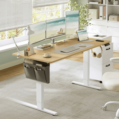 Elektrisch höhenverstellbarer Schreibtisch – Nilo – mit Memory & Kabelmanagement - nestful