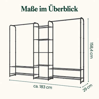 Enno – Mattschwarz – 183 cm – Maße