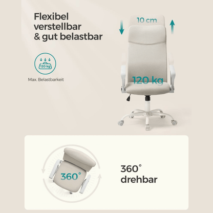 Ergonomischer Bürostuhl – Niro – höhenverstellbar mit Wippfunktion - nestful