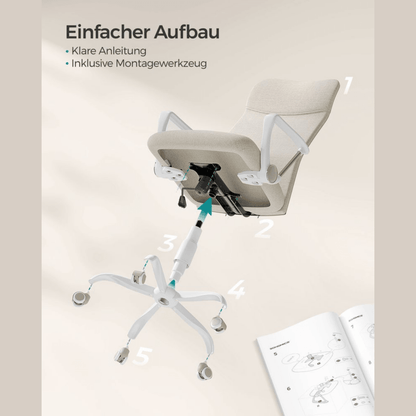 Ergonomischer Bürostuhl – Niro – höhenverstellbar mit Wippfunktion - nestful