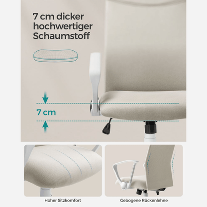 Ergonomischer Bürostuhl – Niro – höhenverstellbar mit Wippfunktion - nestful