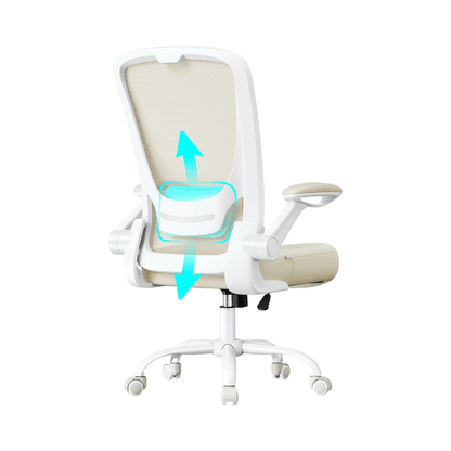 Ergonomischer Bürostuhl – Vero – mit klappbaren Armlehnen & Netzrücken - nestful