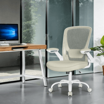 Ergonomischer Bürostuhl – Vero – mit klappbaren Armlehnen & Netzrücken - nestful
