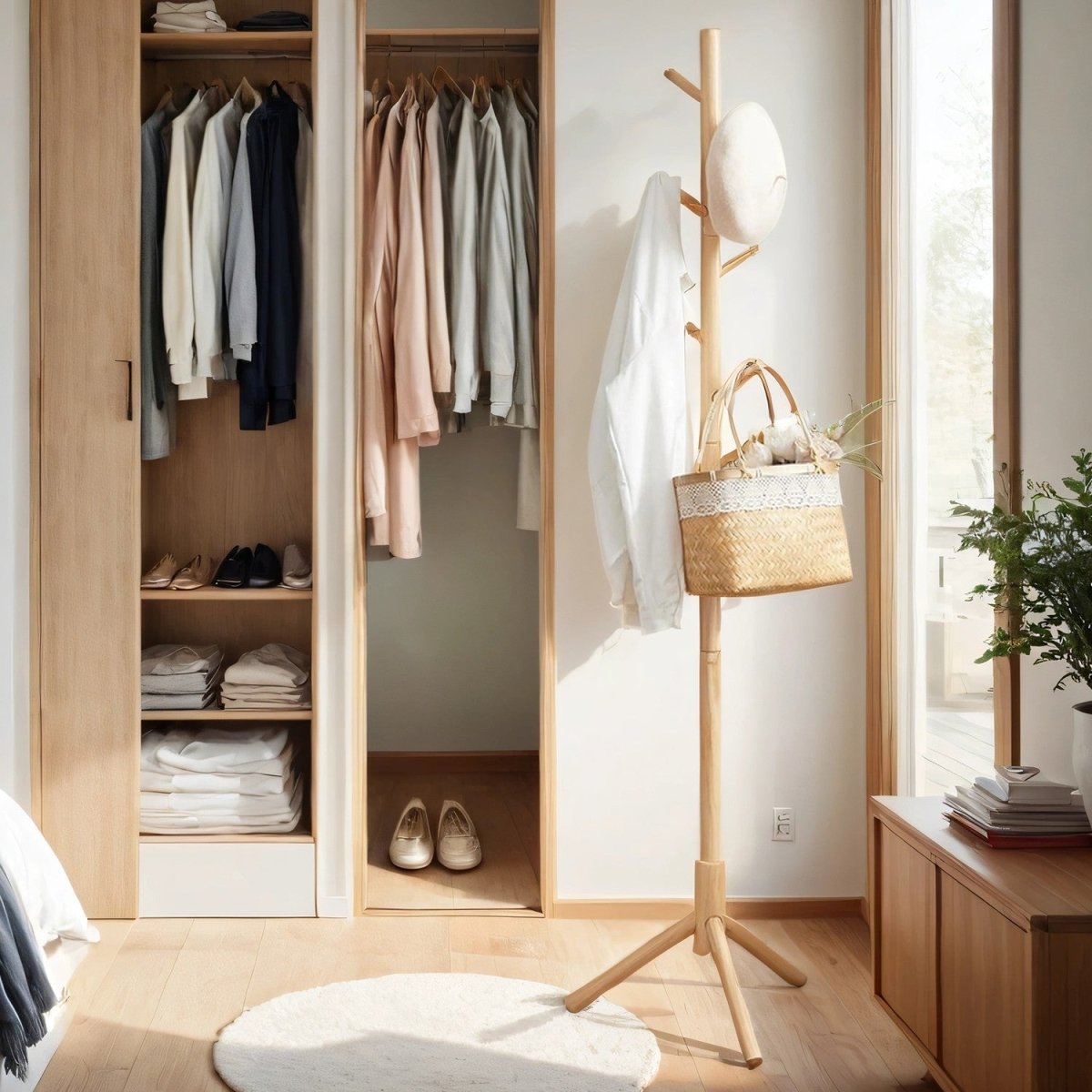 Garderobenständer – Arian – in Baumform aus Massivholz - nestful