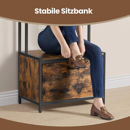 Garderobenständer – Bjarne – mit kompaktem Schuhschrank & Sitzbank - nestful