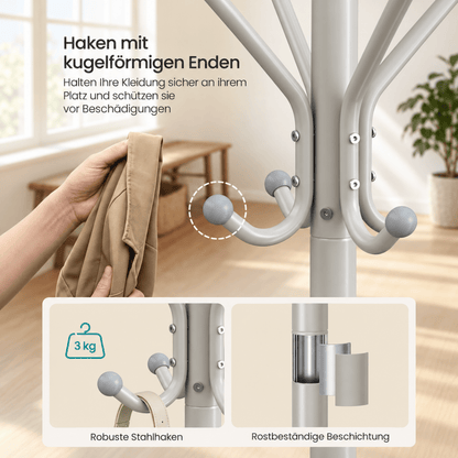 Garderobenständer – Bosse – aus Metall mit 16 Haken - nestful