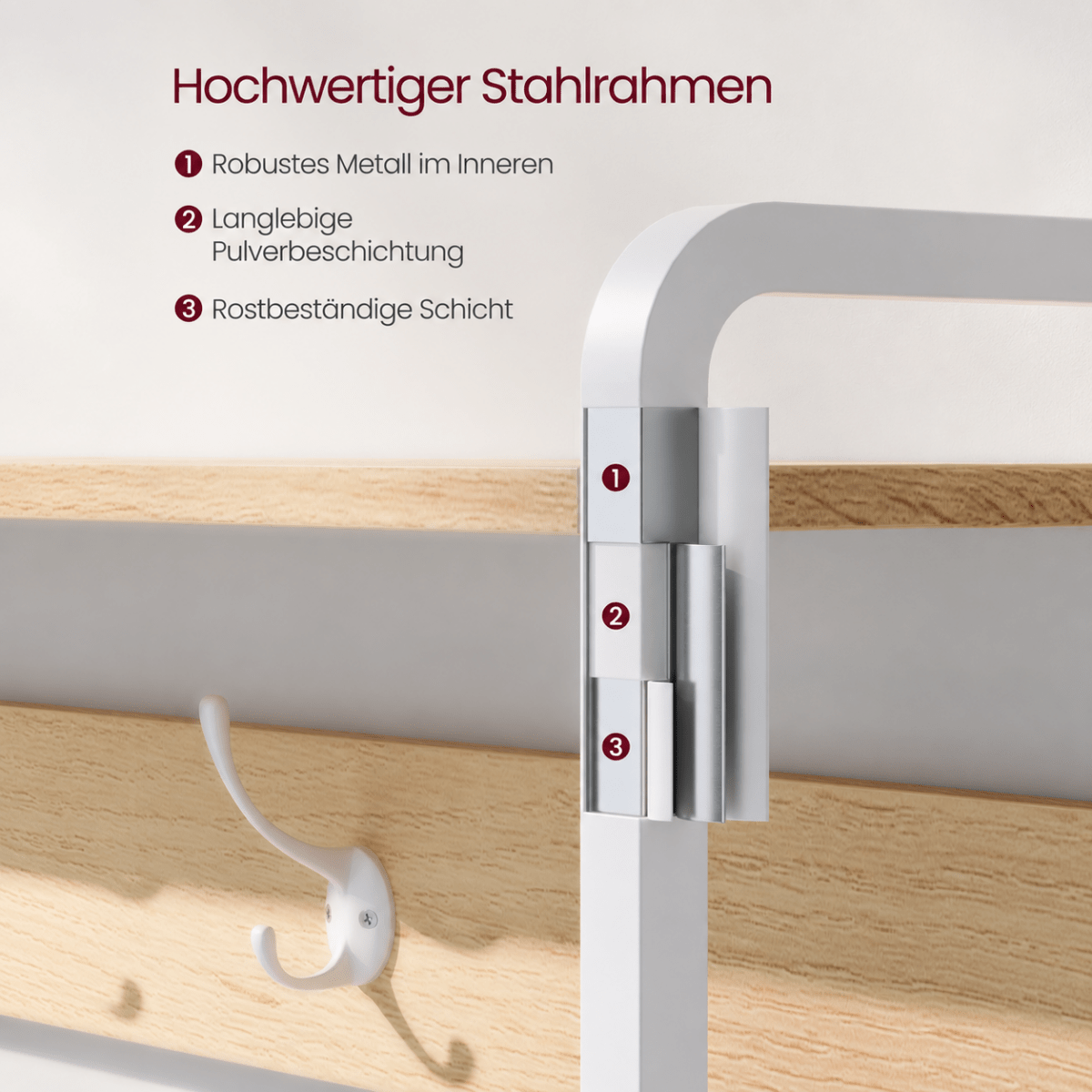 Garderobenständer – Emil – mit Schuhschrank & Sitzbank - nestful