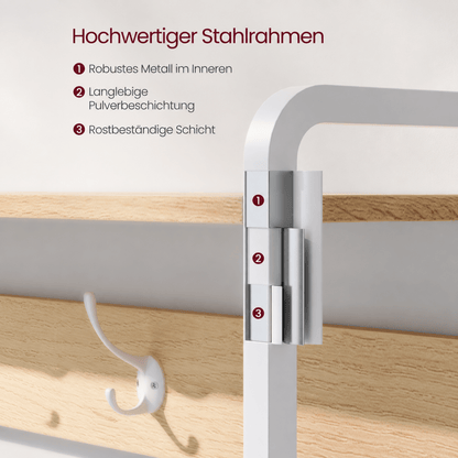 Garderobenständer – Emil – mit Schuhschrank & Sitzbank - nestful