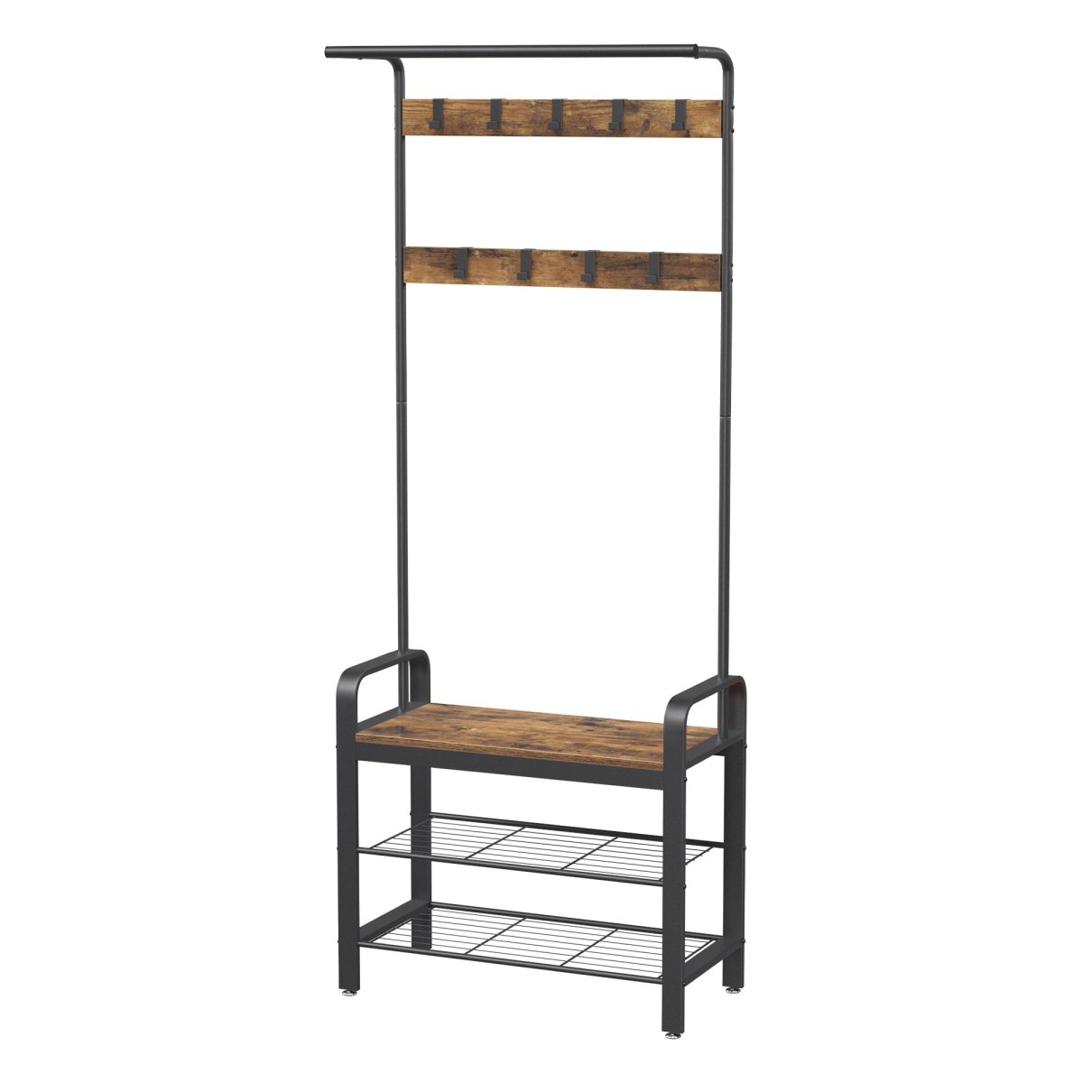 Garderobenständer – Erik – mit Schuhbank & Haken – 72 cm - nestful