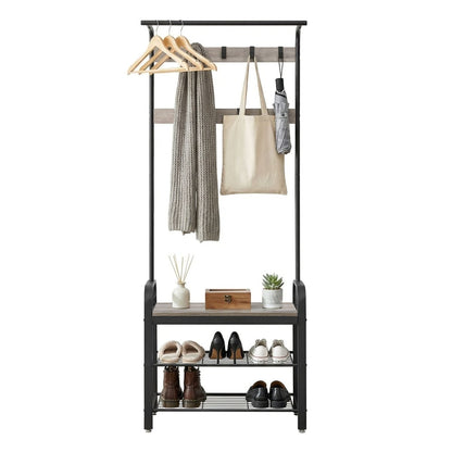 Garderobenständer – Erik – mit Schuhbank & Haken – 72 cm - nestful