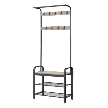 Garderobenständer – Erik – mit Schuhbank & Haken – 72 cm - nestful