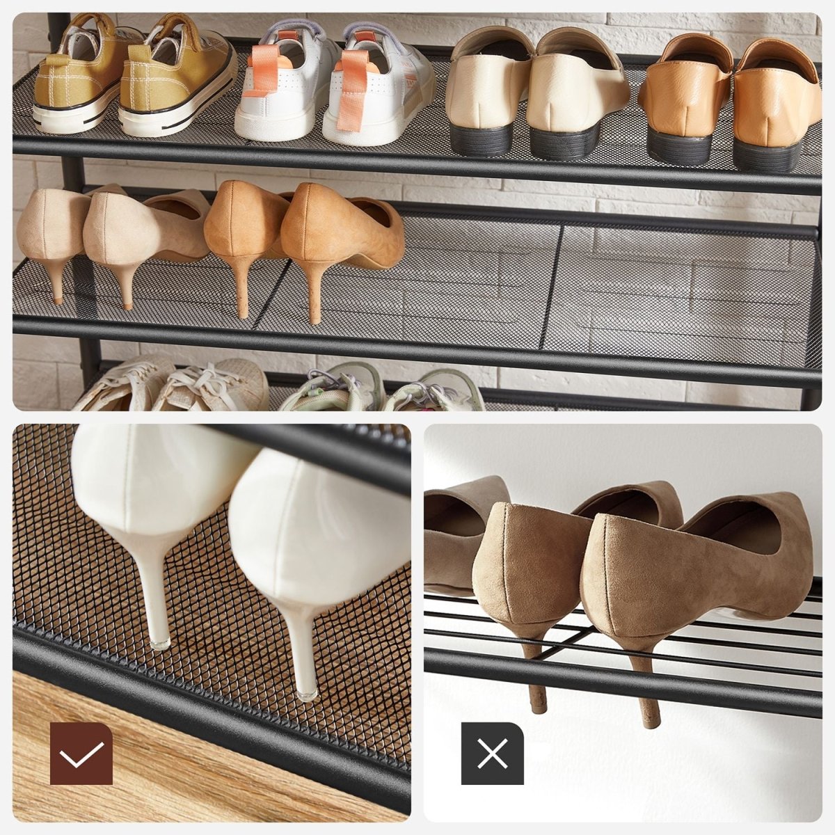Garderobenständer – Frederik – mit mehrstöckigem Schuhregal - nestful