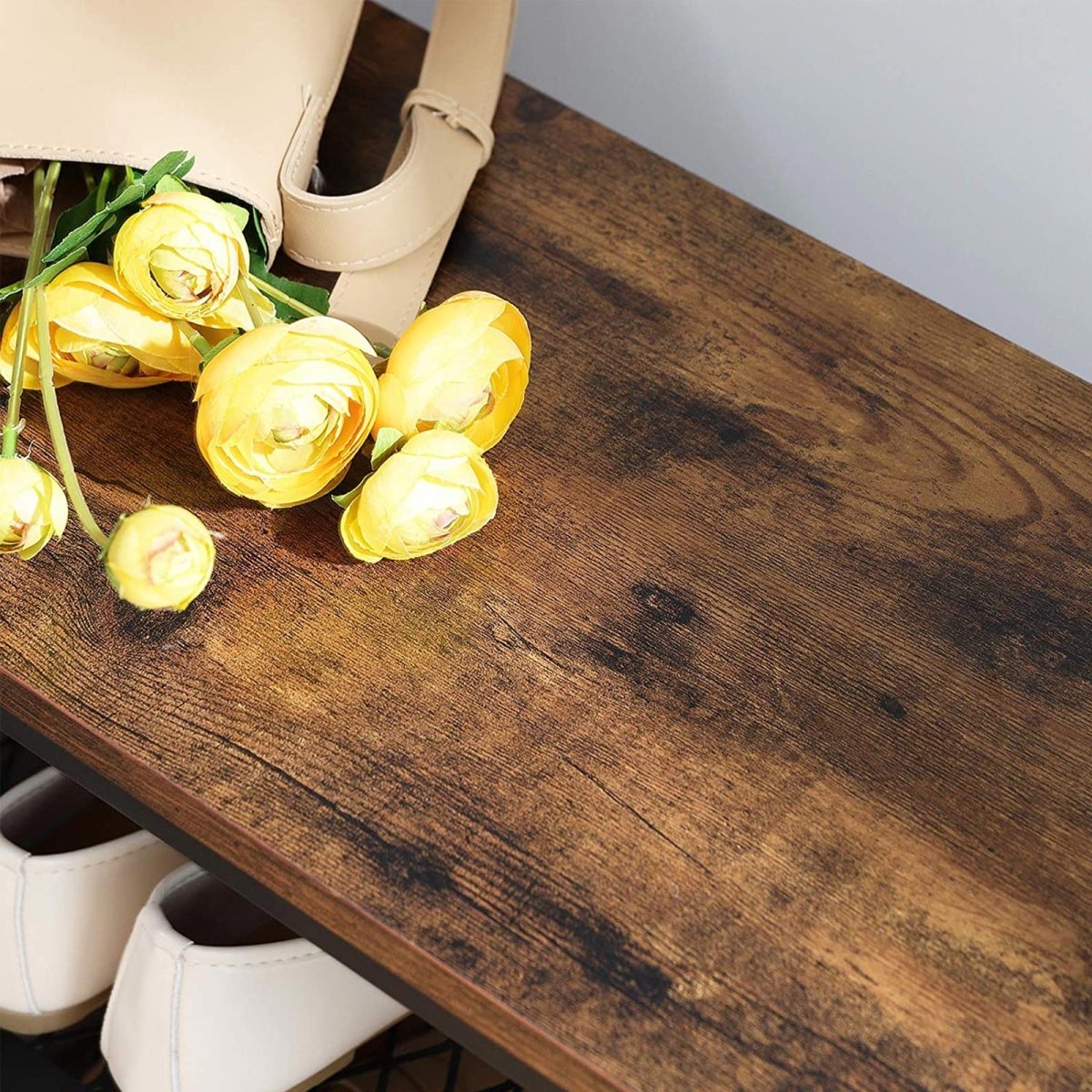 Garderobenständer – Henrik – im Industriestil mit Schuhregal - nestful