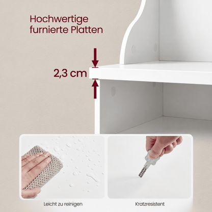 Garderobenständer – Hugo – mit Schuhbank & Fächern in Wolkenweiß - nestful