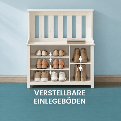 Garderobenständer – Jasper – mit Sitzbank & oberer Ablage - nestful