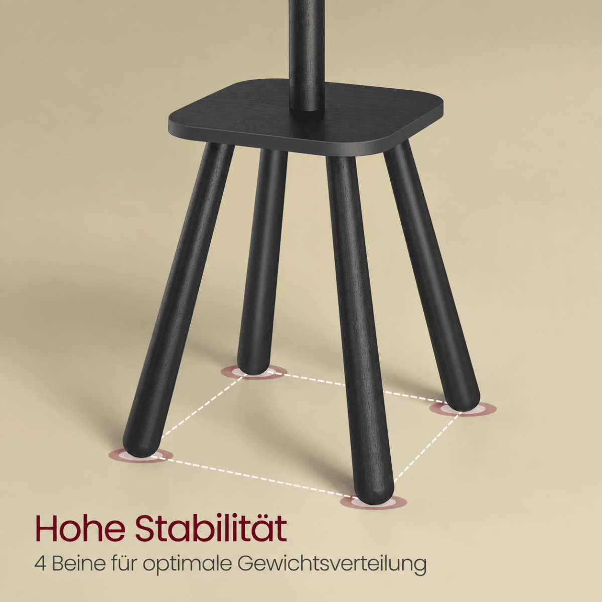 Garderobenständer – Jonte – mit 8 Haken & Ablage - nestful