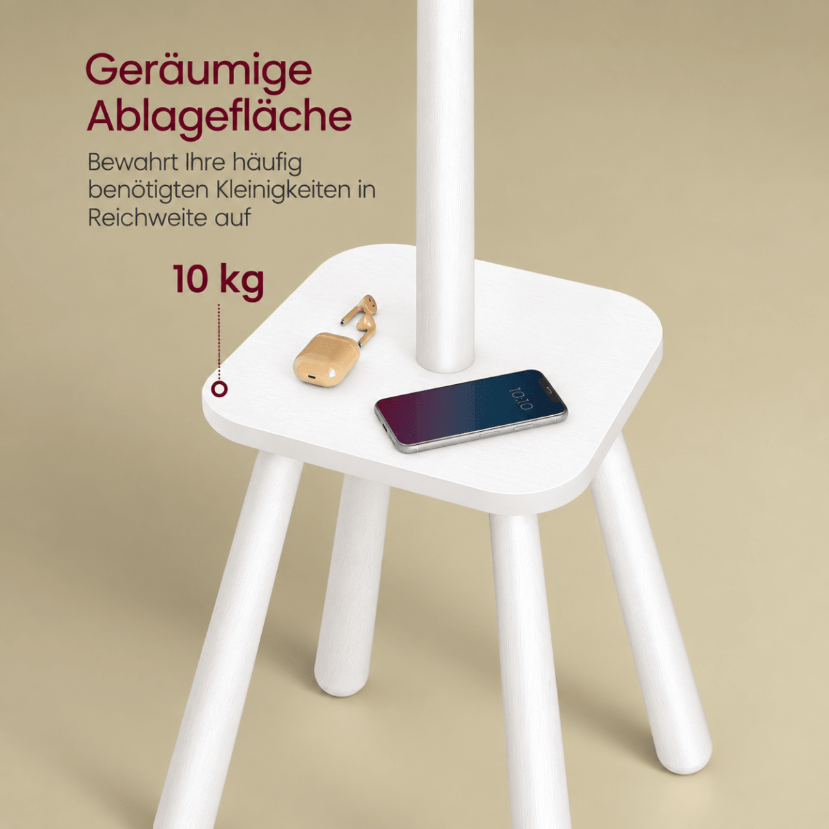 Garderobenständer – Jonte – mit 8 Haken & Ablage - nestful