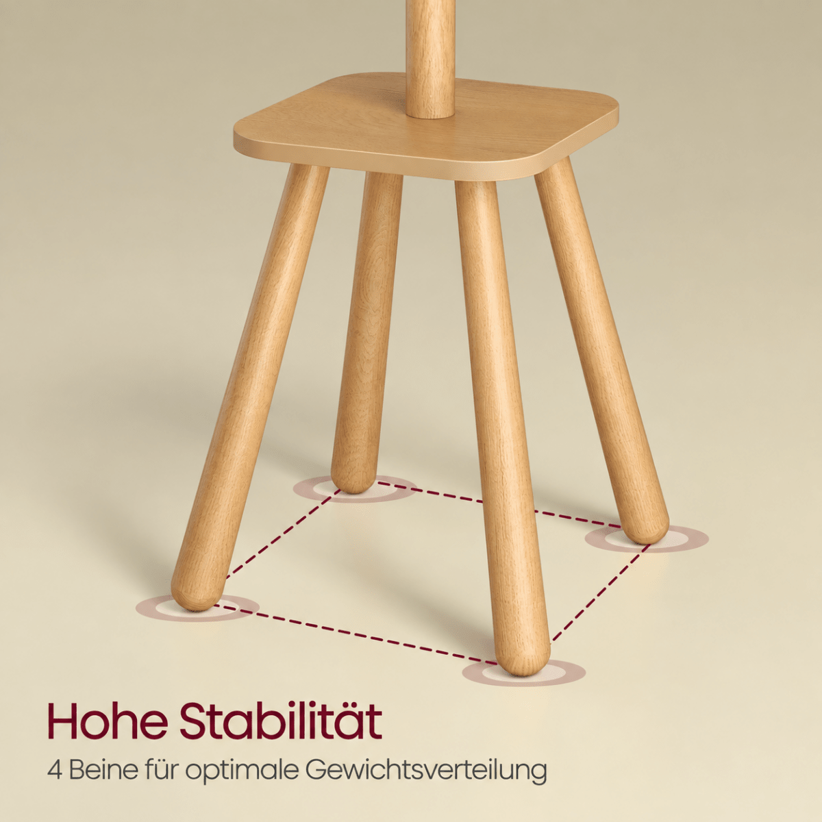 Garderobenständer – Jonte – mit 8 Haken & Ablage - nestful