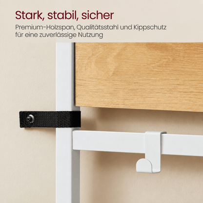 Garderobenständer – Levi – mit Sitzbank & offenen Fächern - nestful