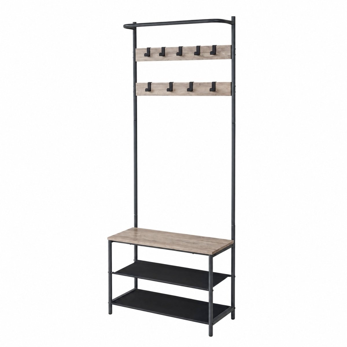 Garderobenständer – Mats – mit Schuhbank – 64 oder 84 cm - nestful