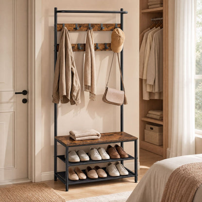 Garderobenständer – Mats – mit Schuhbank – 64 oder 84 cm - nestful