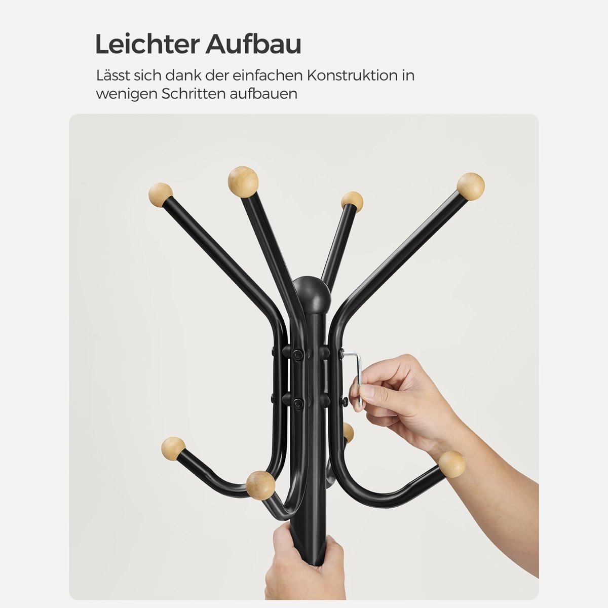 Garderobenständer – Ruben – aus Metall mit 12 Haken - nestful