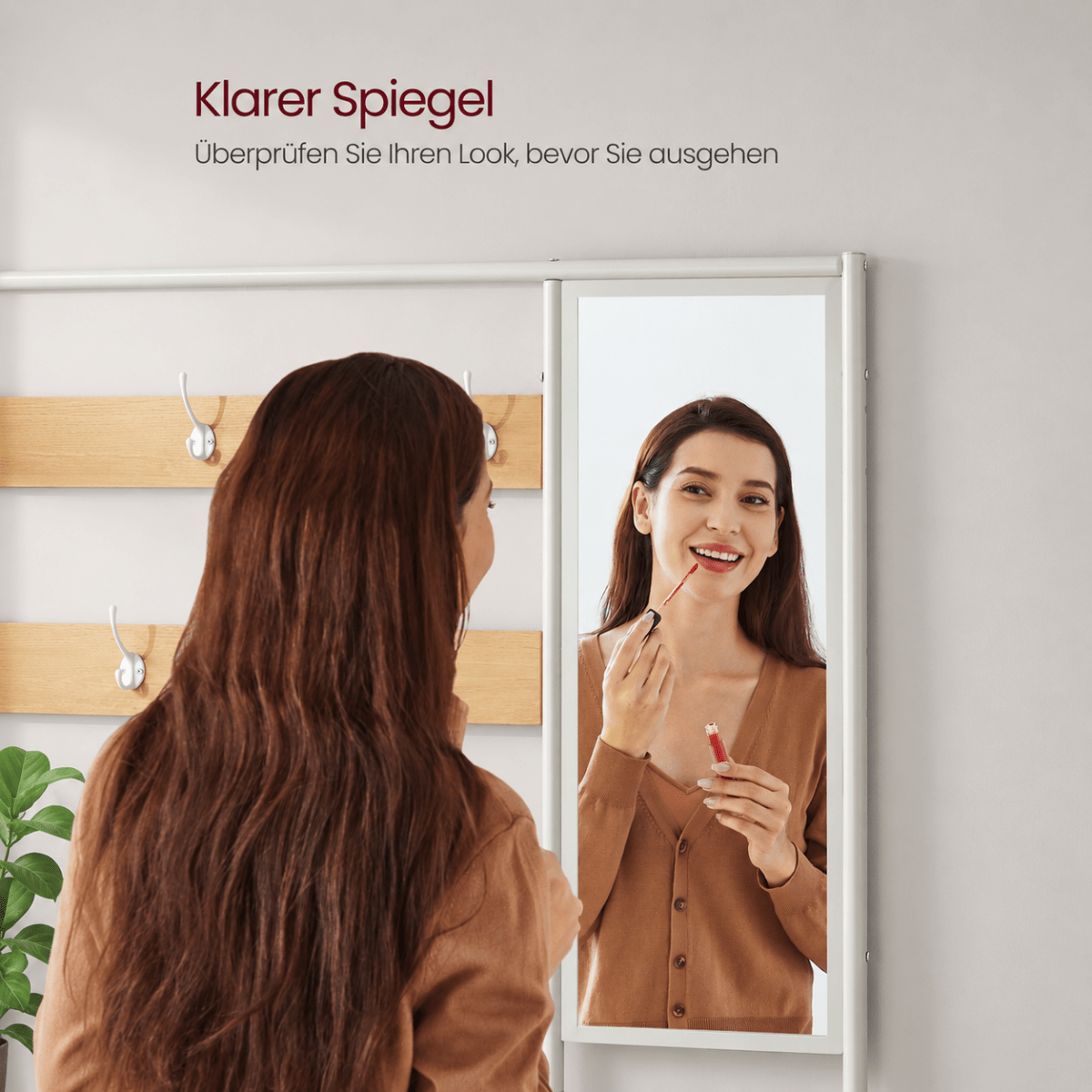 Garderobenständer – Theo – mit Spiegel & Sitzbank - nestful