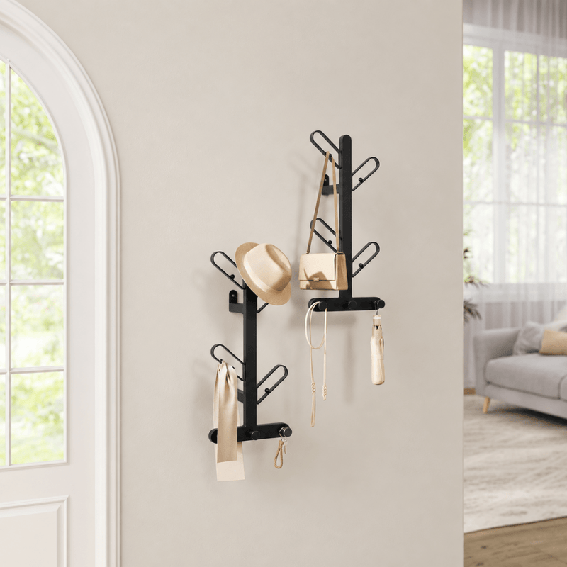 Garderobenständer – Tjark – für die Wand – vertikales 2er-Set - nestful