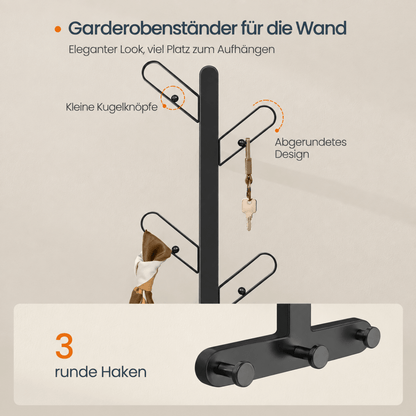 Garderobenständer – Tjark – für die Wand – vertikales 2er-Set - nestful