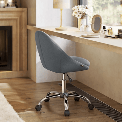 Homeoffice Bürostuhl – Elara – höhenverstellbar aus Stoff oder Samt - nestful