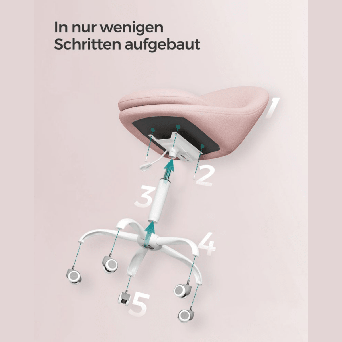 Homeoffice Bürostuhl – Elara – höhenverstellbar aus Stoff oder Samt - nestful