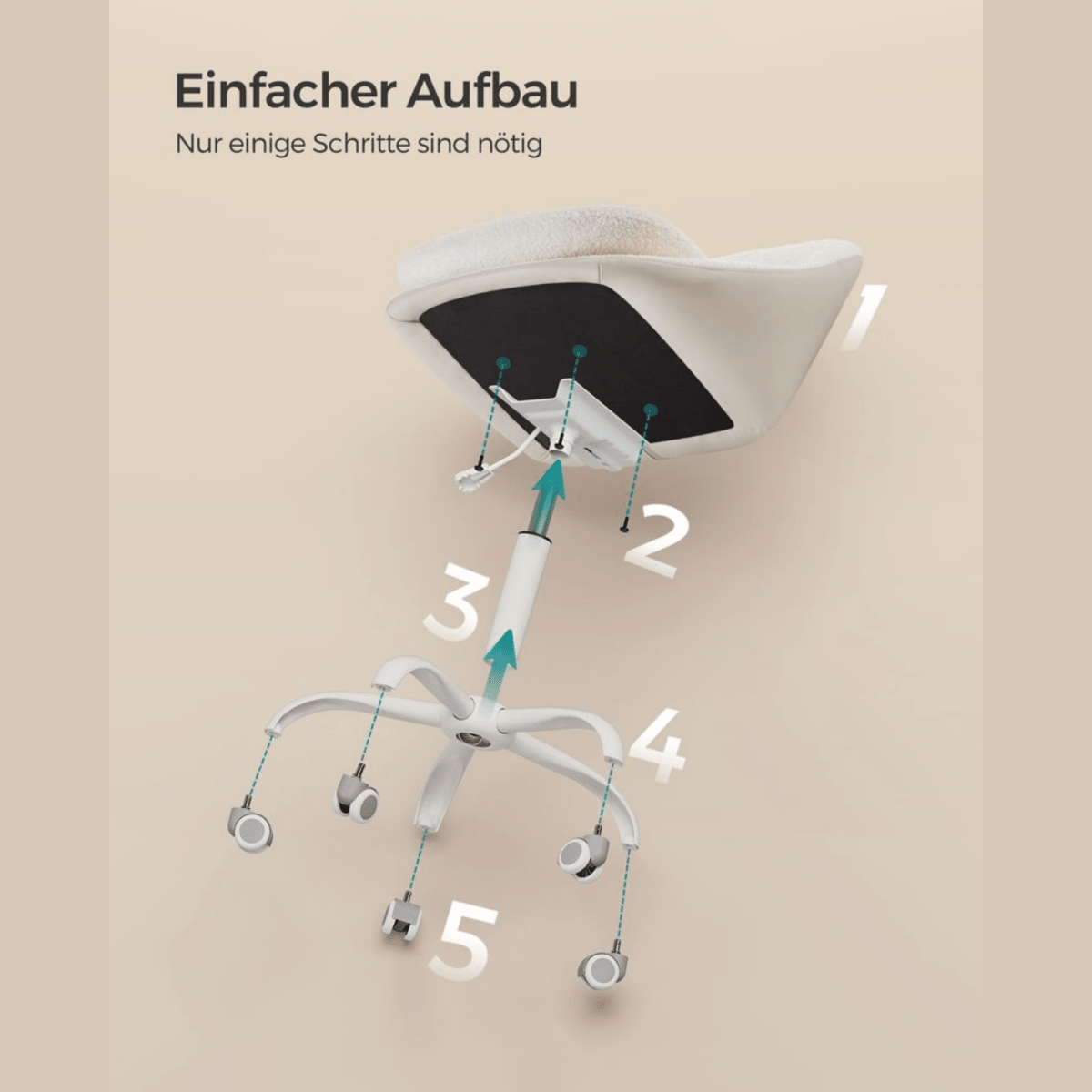 Homeoffice Bürostuhl – Elara – höhenverstellbar aus Stoff oder Samt - nestful