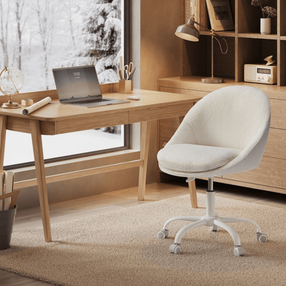 Homeoffice Bürostuhl – Elara – höhenverstellbar aus Stoff oder Samt - nestful