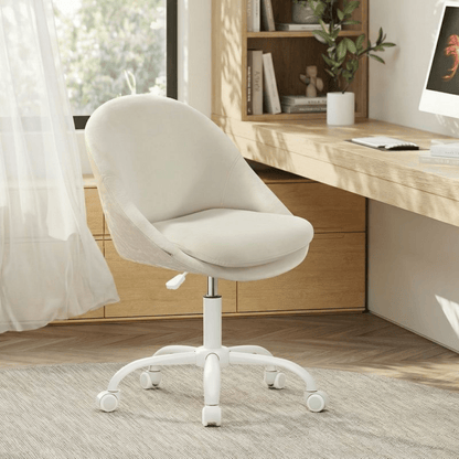 Homeoffice Bürostuhl – Elara – höhenverstellbar aus Stoff oder Samt - nestful