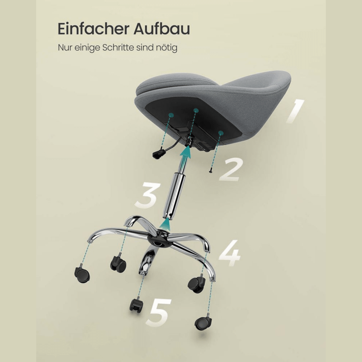 Homeoffice Bürostuhl – Elara – höhenverstellbar aus Stoff oder Samt - nestful