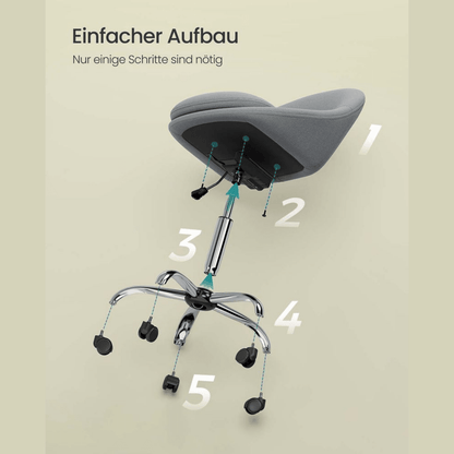 Homeoffice Bürostuhl – Elara – höhenverstellbar aus Stoff oder Samt - nestful