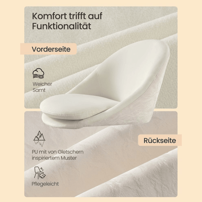 Homeoffice Bürostuhl – Elara – höhenverstellbar aus Stoff oder Samt - nestful