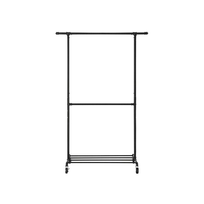 Industriestil Kleiderständer 110kg – Noah - Wasserrohr - Optik mit Rollen - nestful