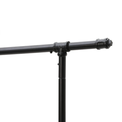Industriestil Kleiderständer 110kg – Noah - Wasserrohr - Optik mit Rollen - nestful