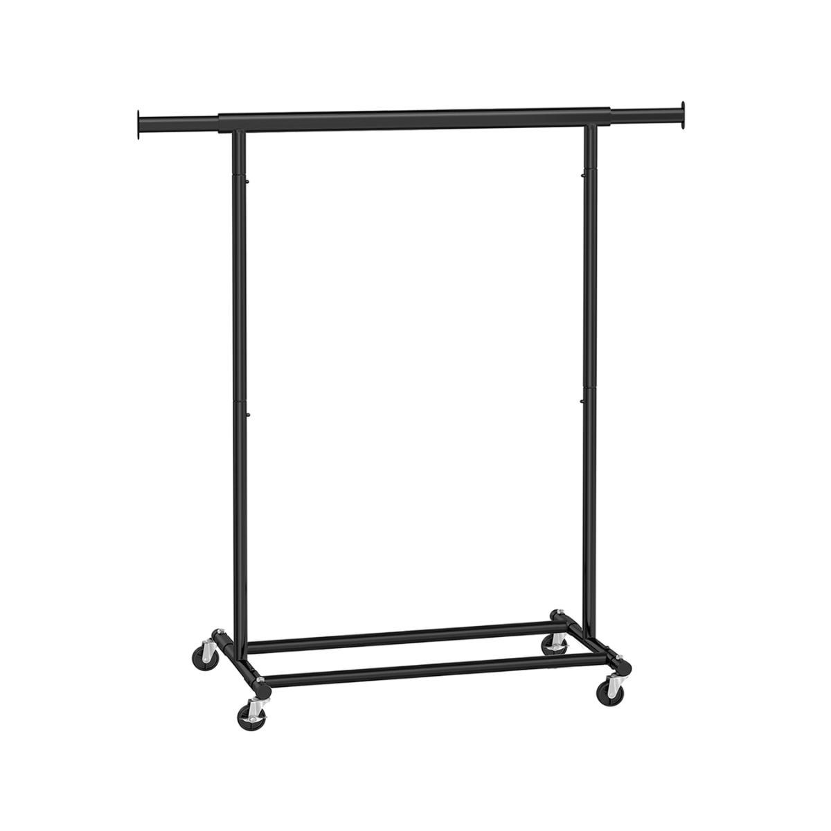 Industriestil Kleiderständer 90kg – Oscar - Ausziehbar mit Rollen - nestful