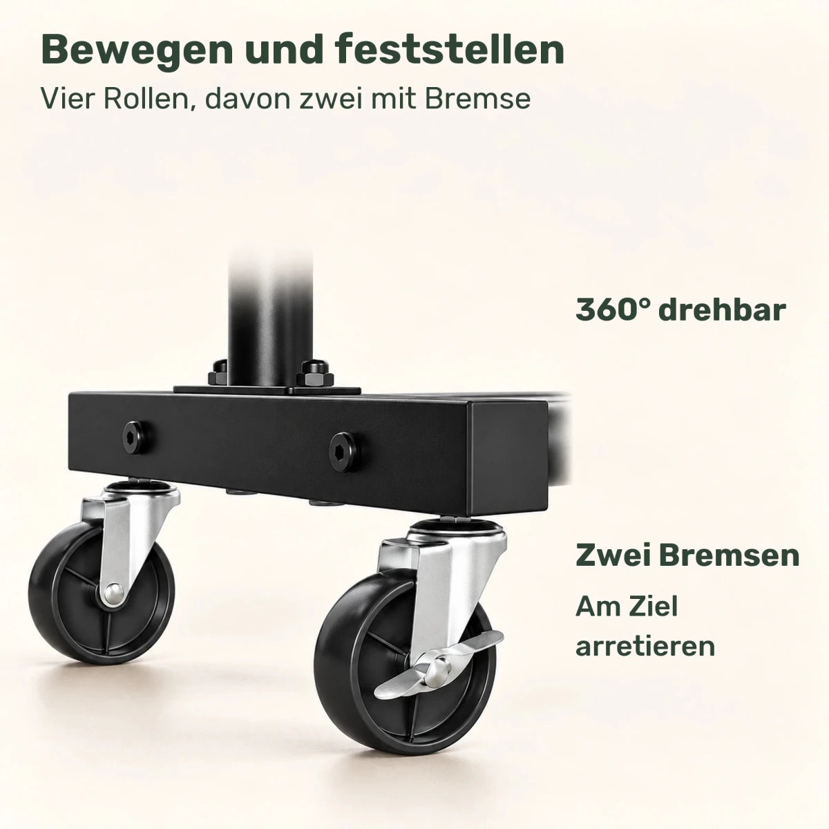 Kleiderständer auf Rollen Luis – 50 kg, mit Ablage - nestful
