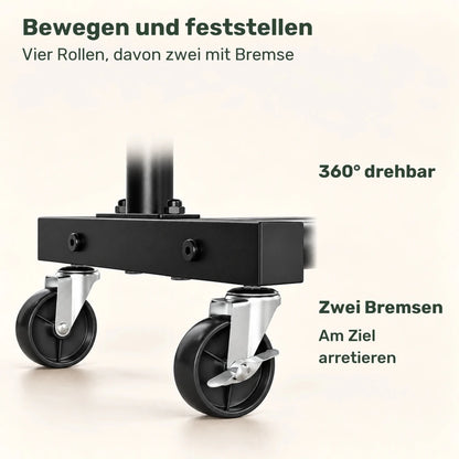 Kleiderständer auf Rollen Luis – 50 kg, mit Ablage - nestful