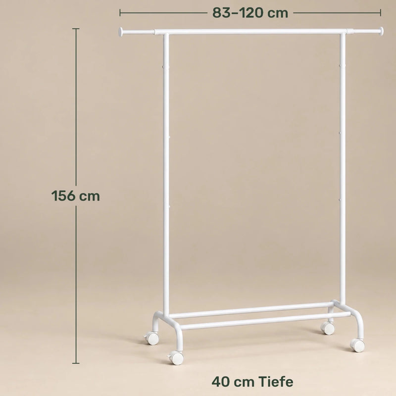 Kleiderständer auf Rollen Robin – 45 kg, ausziehbar - nestful