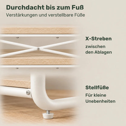 Kleiderständer mit 2 Ablagen Jonas – 197 kg, mit 6 Haken - nestful