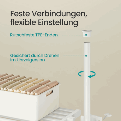 Kleiderständer - Levia - Deckenhoch, aus Stahl, höhen & breitenverstellbar - nestful